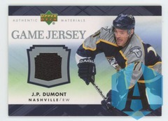2007-08 Upper Deck Game Jersey J.P. Dumont #J-JD